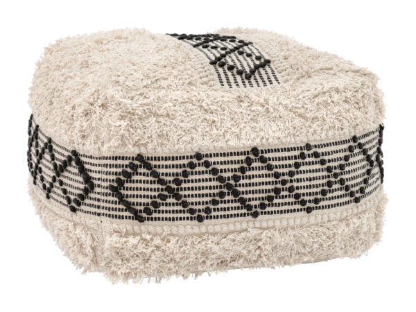 Pisco Ottoman Beige & Black 109823 - Image 3