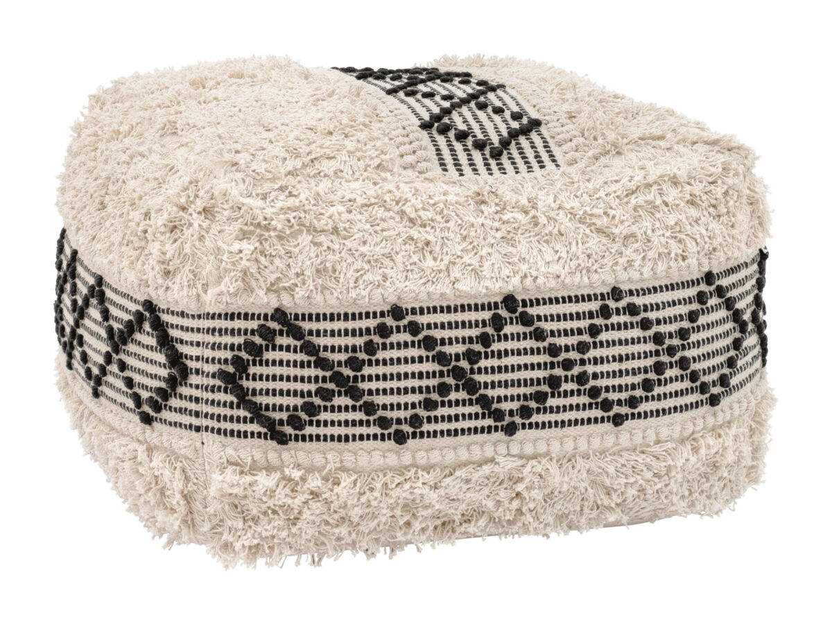 Pisco Ottoman Beige & Black 109823 - Image 3