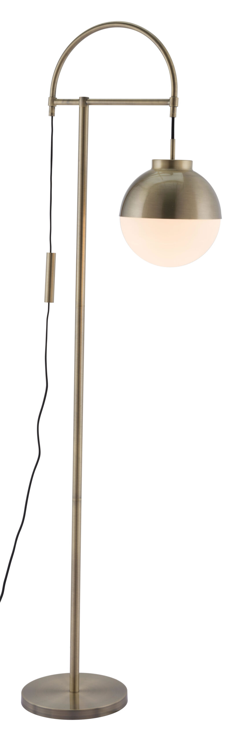 Waterloo Floor Lamp White & Bronze 56053