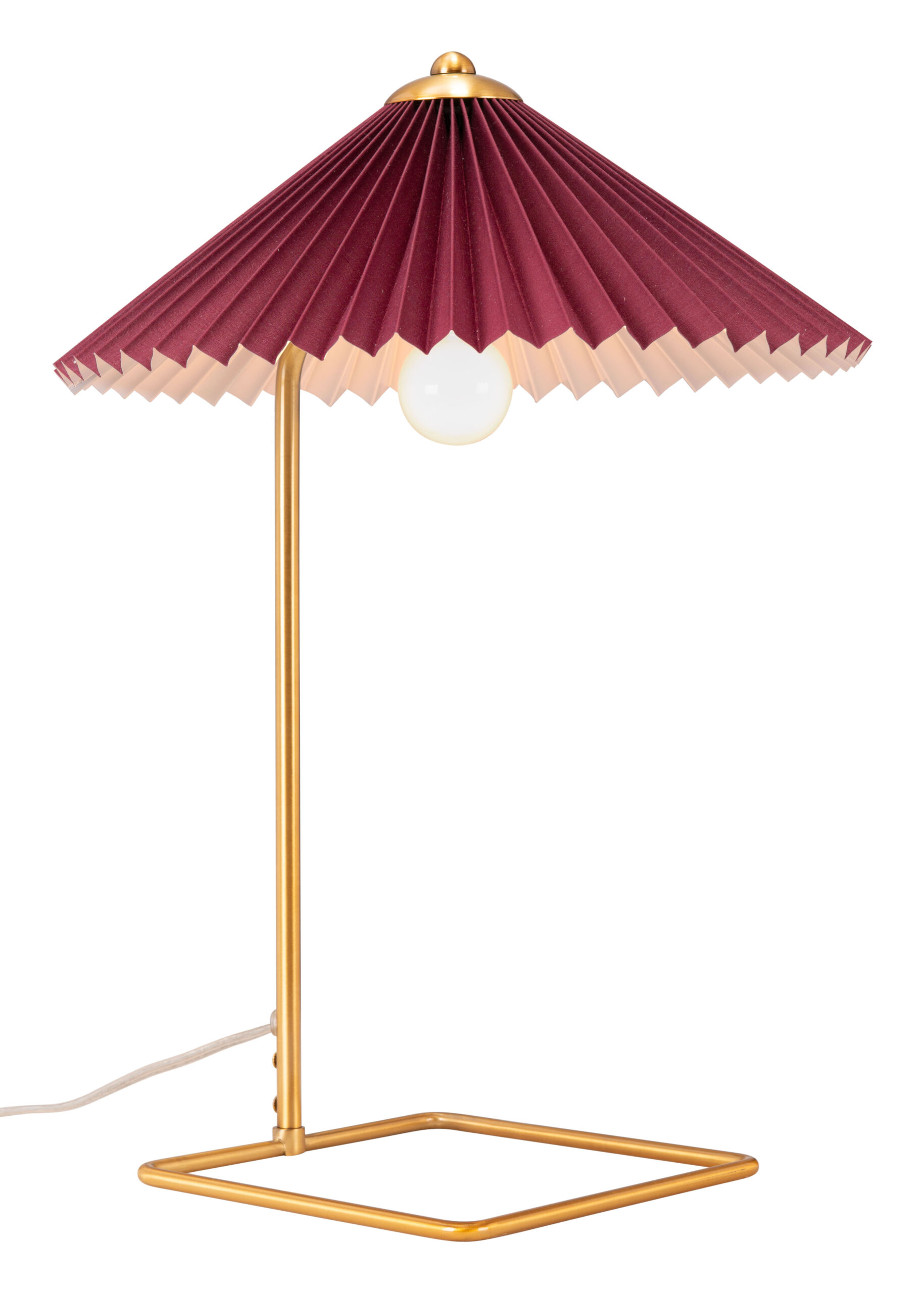 Charo Table Lamp Red & Gold 56137