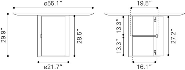 Izola Dining Table Brown 109856 - Image 2
