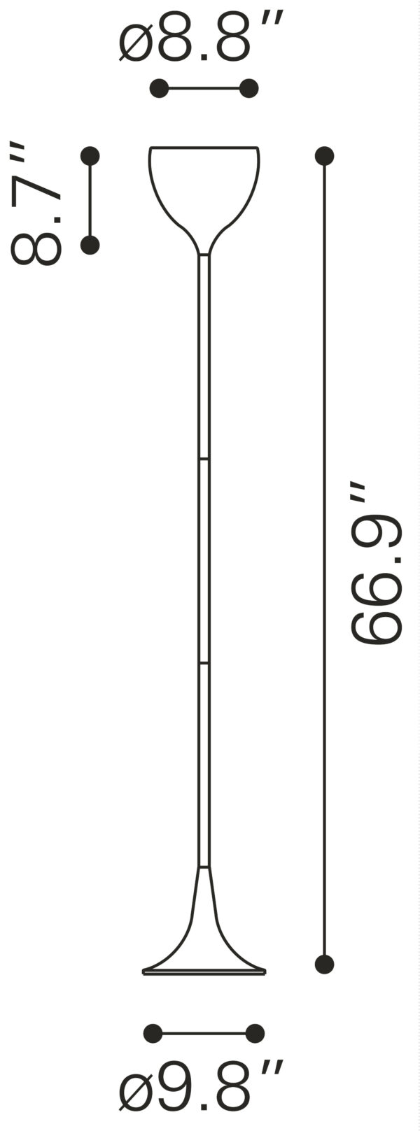 Neutrino Floor Lamp Chrome 50013 - Image 3