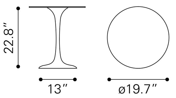Wilco Side Table White 109929 - Image 4