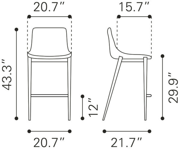 Magnus Barstool Black (set of 2) - Image 11