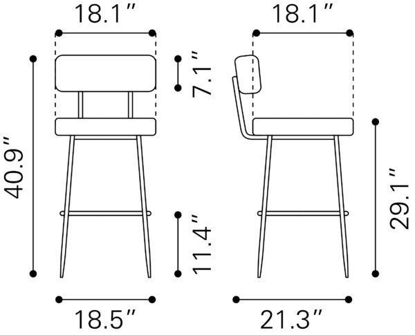 Blanca Barstool Ivory 109740 (set of 2) - Image 3