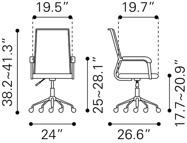 Liderato Office Chair Black 101823 - Image 3