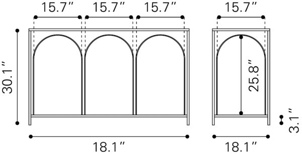 Loriet Console Table Black 109837 - Image 3