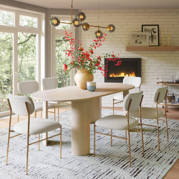 Sydhavnen Dining Chair Cream & Gold 110276 - Image 4
