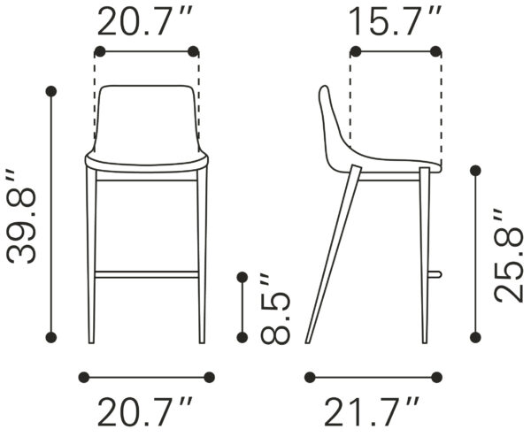 Magnus Counter Stool Walnut (set of 2) - Image 19