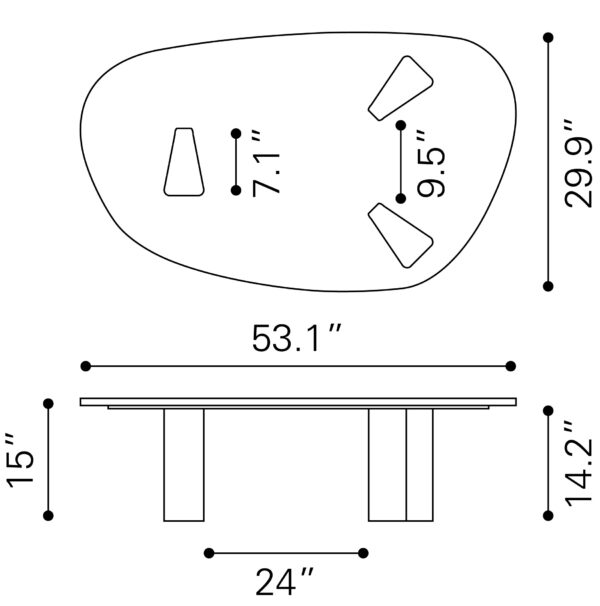 Aberdeen Coffee Table Black 109871 - Image 3