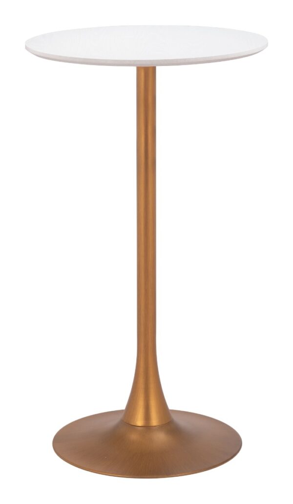 Auray Bar Table White & Gold 109829 - Image 3
