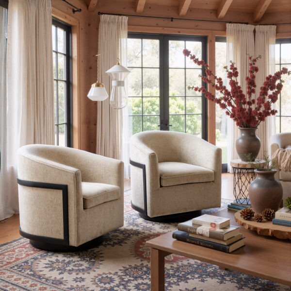 Hanko Swivel Chair Golden Beige 110009 - Image 3