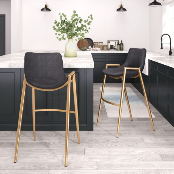Desi Barstool Gold 109555 (set of 2) - Image 3