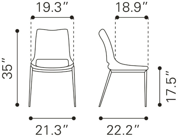 Ace Dining Chair Brown & Walnut 101282 (set of 2) - Image 10