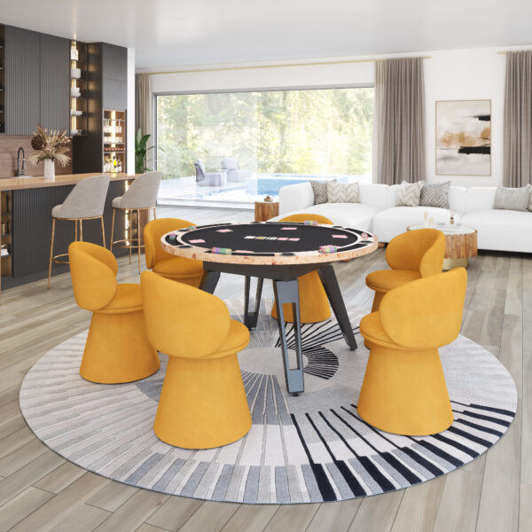 Oblic Swivel Dining Chair Orange 110203 - Image 4