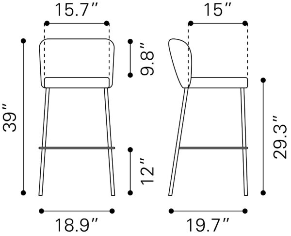 Linz Barstool (set of 2) - Image 4