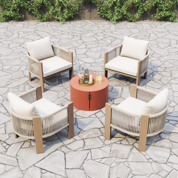Rebel Accent Chair Beige 704022 - Image 4