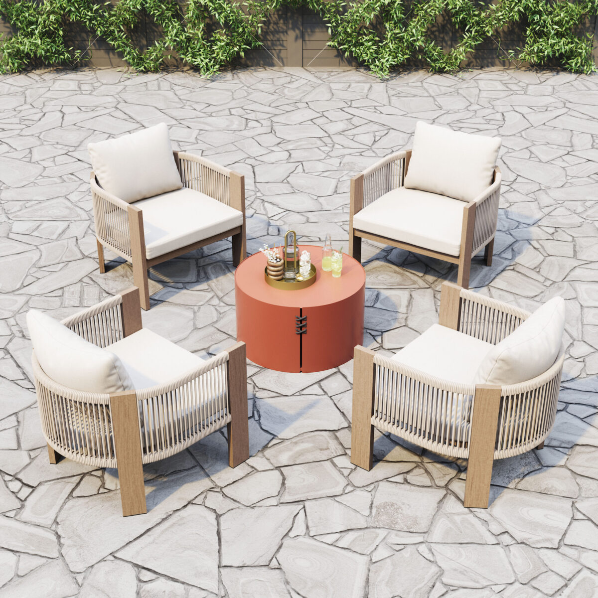Rebel Accent Chair Beige 704022 - Image 4