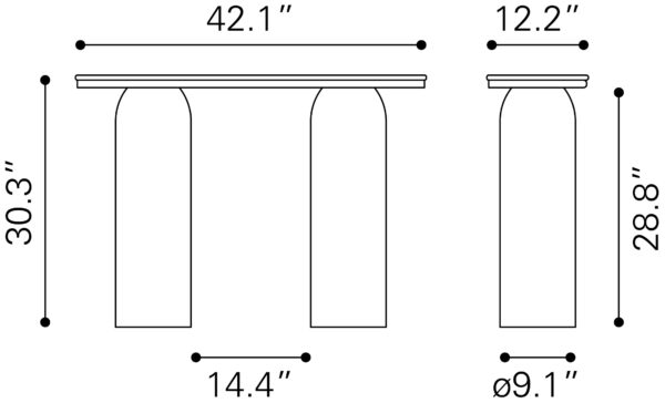 Luxor Console Table Multicolor 109761 - Image 4