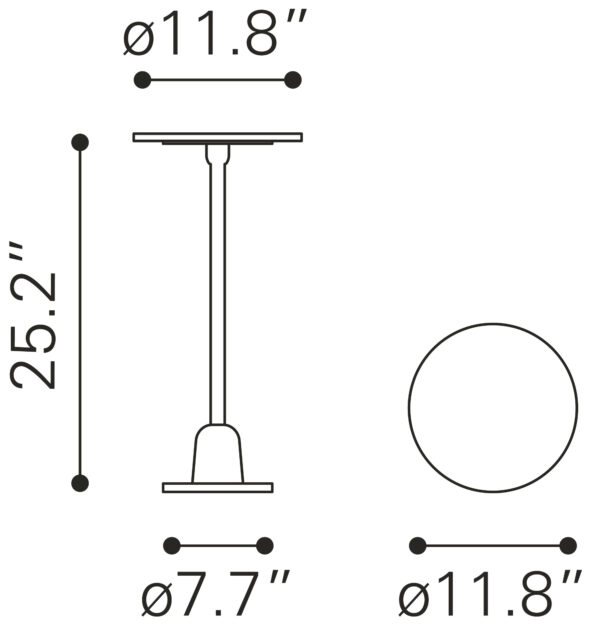 Woozy Side Table White & Black 109458 - Image 4