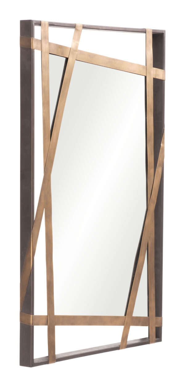 Tolix Mirror Antique Gold & Black A12255 - Image 4