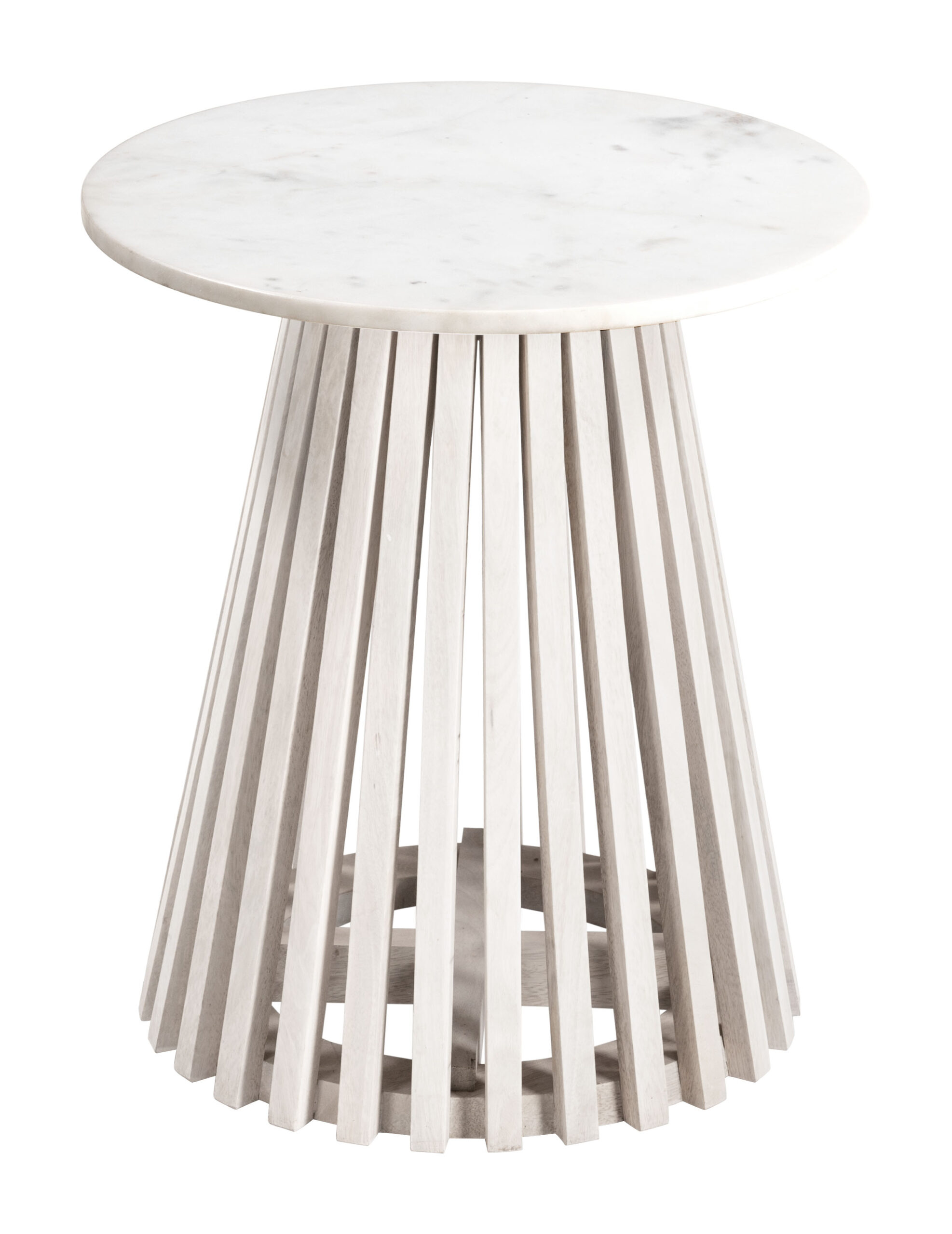Mazara Side Table White & Whitewashed 109862