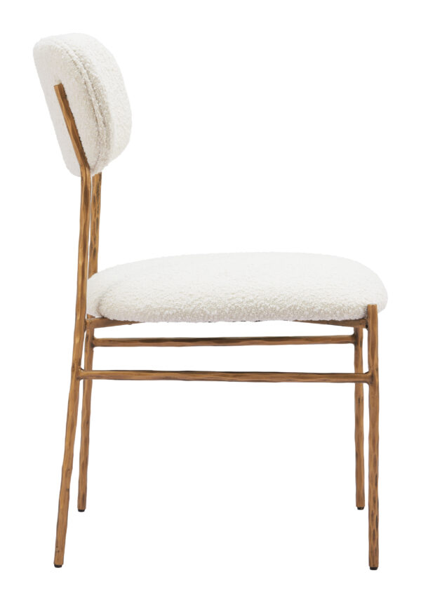 Sydhavnen Dining Chair Cream & Gold 110276 - Image 5
