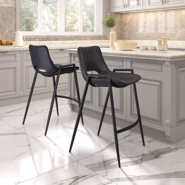 Desi Counter Stool Black (set of 2) - Image 3