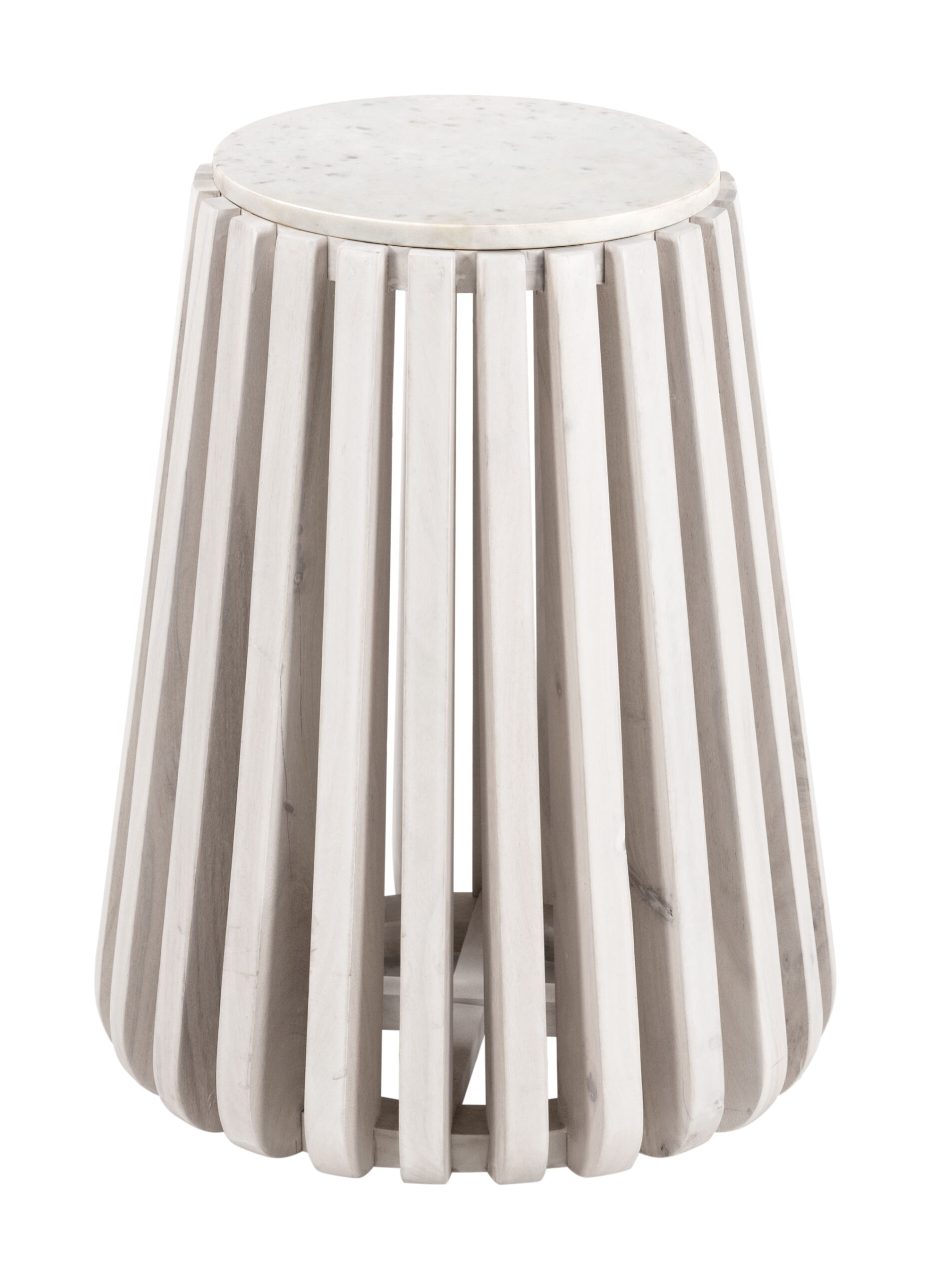 Cyprus Side Table White & Whitewashed 109915