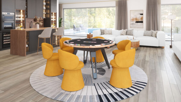 Oblic Swivel Dining Chair Orange 110203 - Image 5