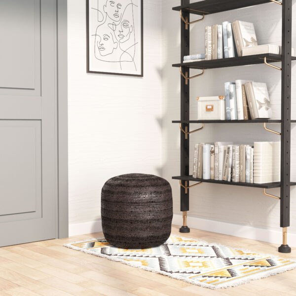 Lillian Ottoman Black 109219 - Image 5