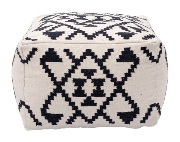 Lizardo Ottoman Beige & Black 109821 - Image 4