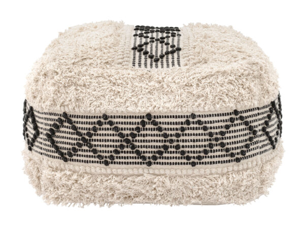 Pisco Ottoman Beige & Black 109823 - Image 5