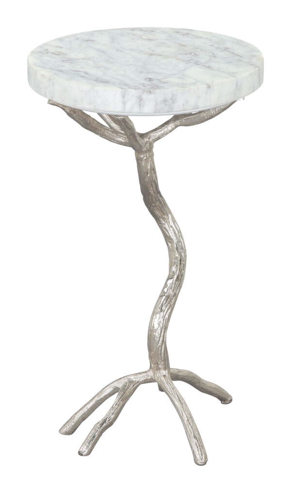 Joel Side Table White & Silver 109560 - Image 10