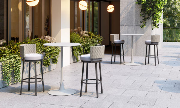 Midnight Wave Barstool White 704027 - Image 10