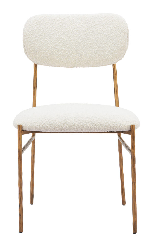 Sydhavnen Dining Chair Cream & Gold 110276 - Image 6