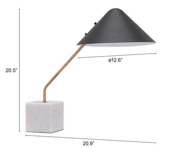 Pike Table Lamp Black & White 56080 - Image 5
