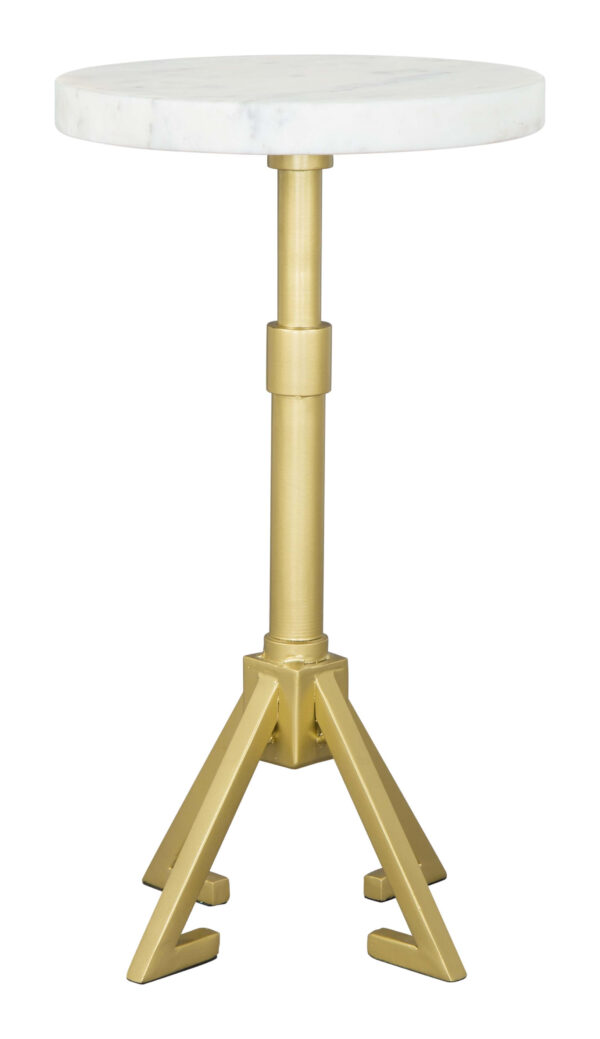 Maurice Side Table White & Gold 109561 - Image 6