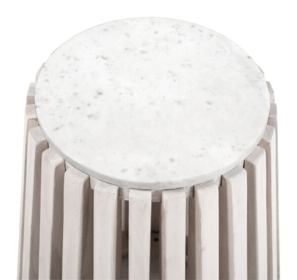 Cyprus Side Table White & Whitewashed 109915 - Image 5