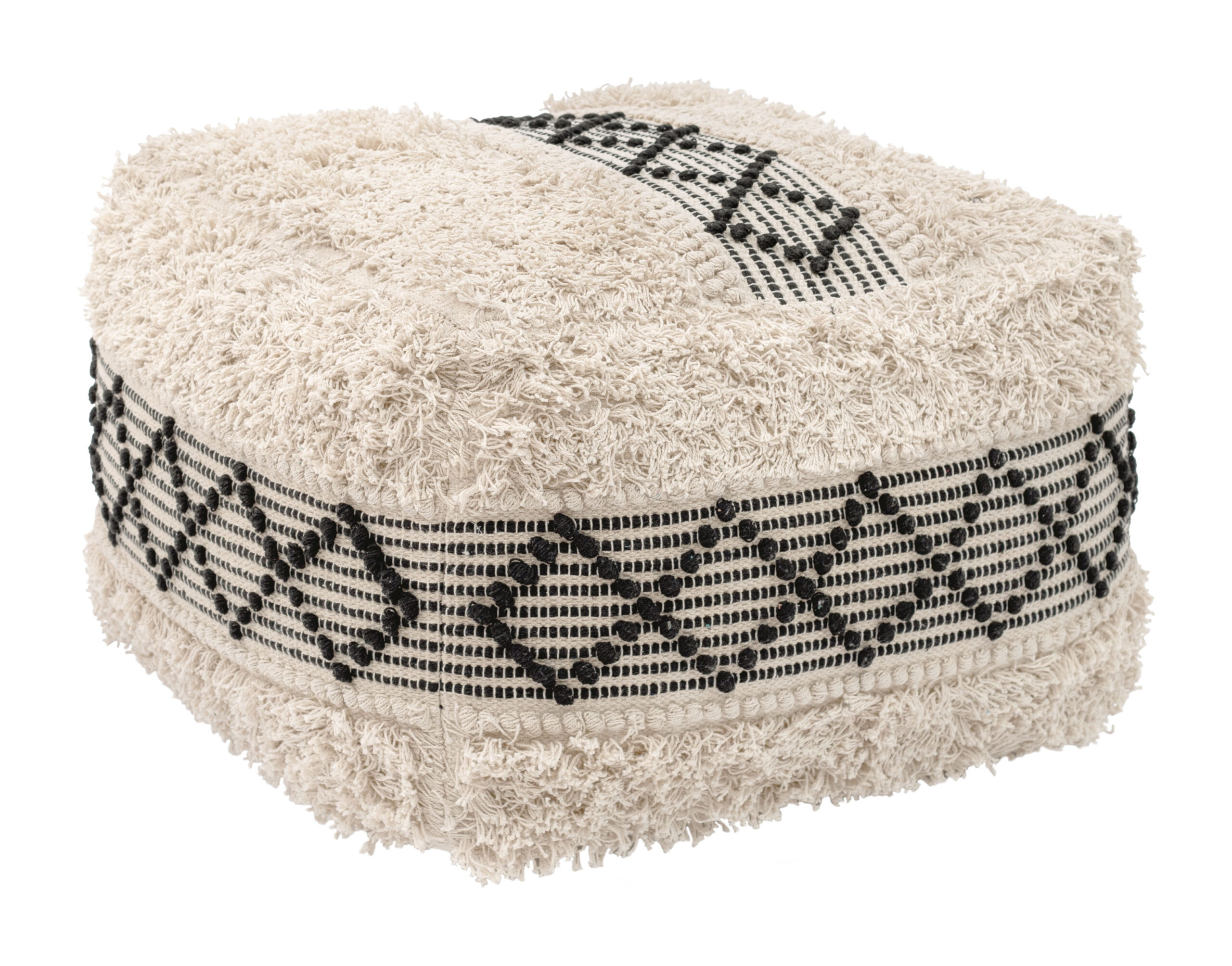 Pisco Ottoman Beige & Black 109823