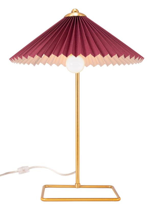 Charo Table Lamp Red & Gold 56137 - Image 5