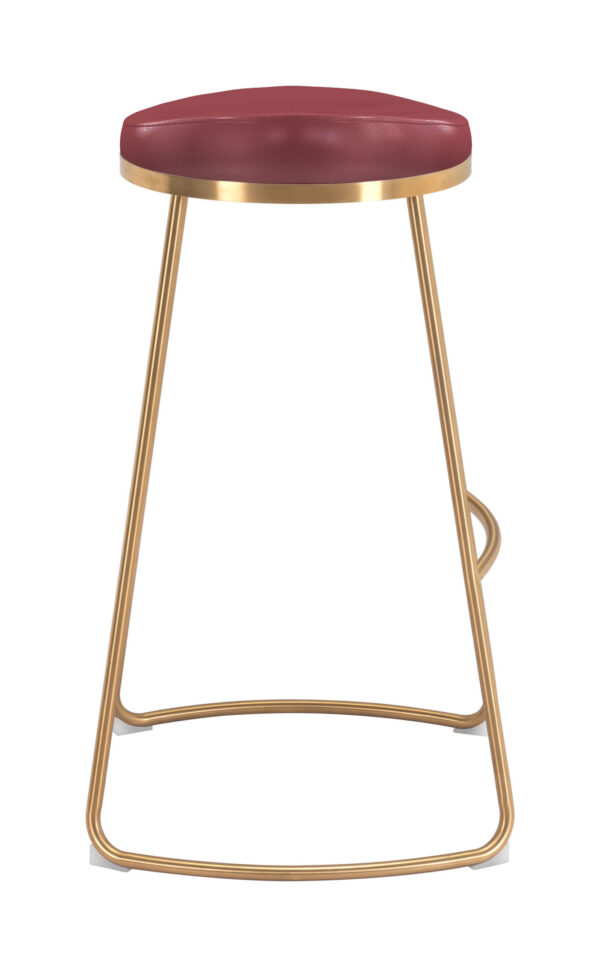Bree Barstool Burgundy & Gold 101264 (set of 2) - Image 6