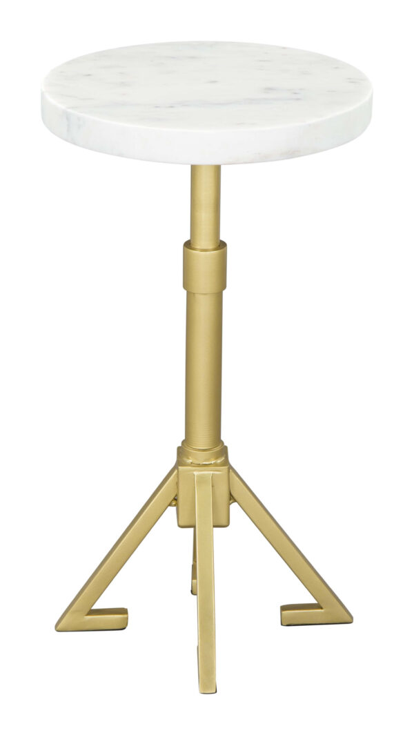 Maurice Side Table White & Gold 109561 - Image 7