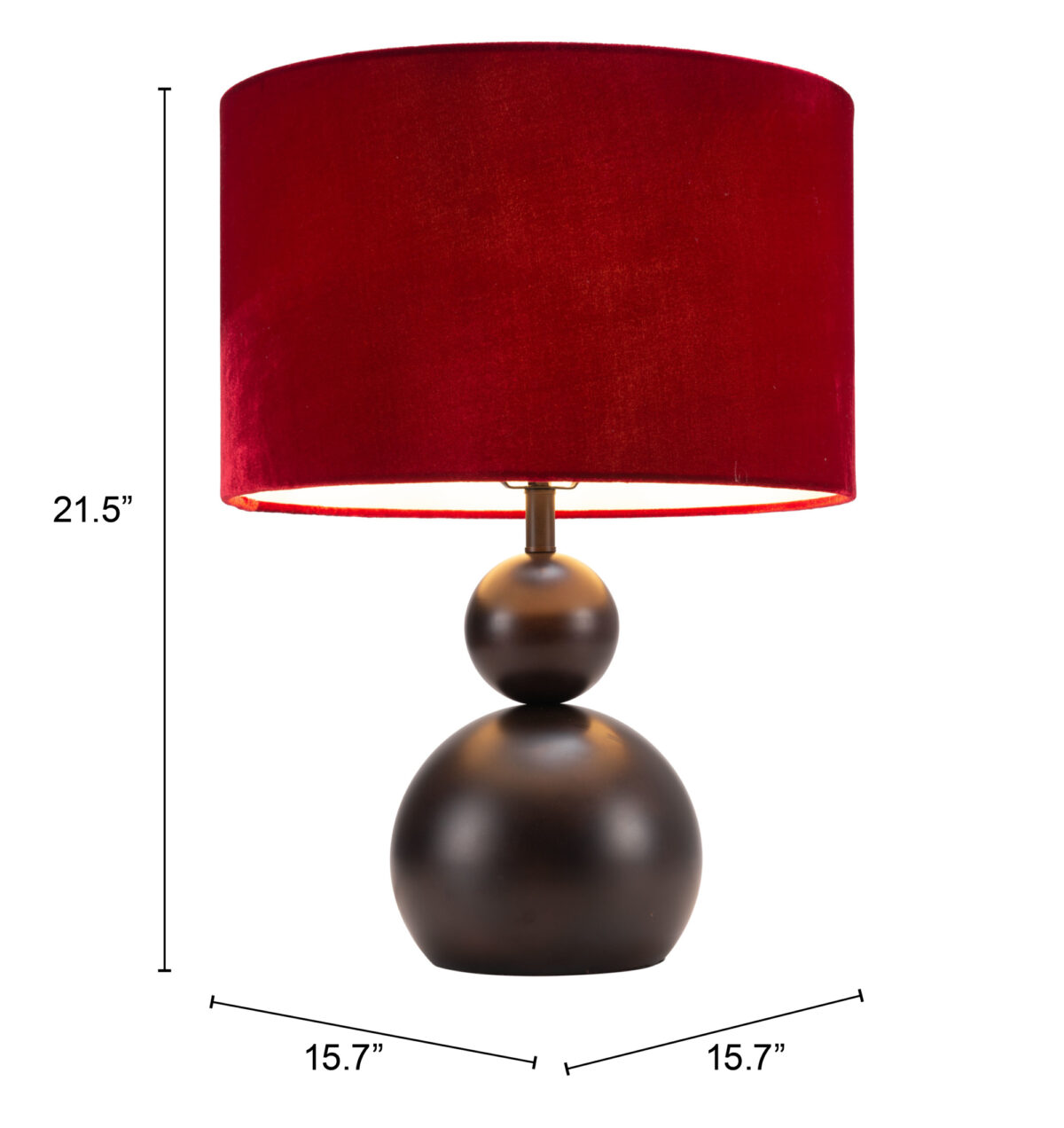 Shobu Table Lamp Red 56154 - Image 2