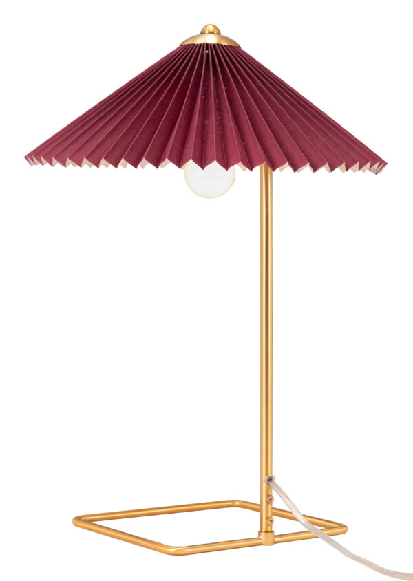 Charo Table Lamp Red & Gold 56137 - Image 6
