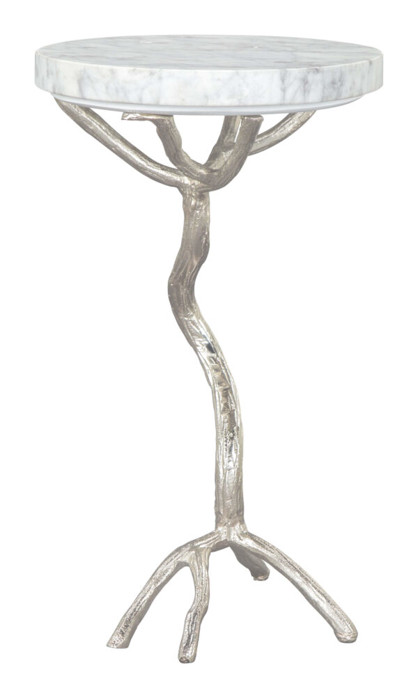 Joel Side Table White & Silver 109560 - Image 8