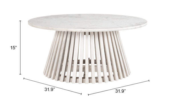 Mazara Coffee Table White & Whitewashed 109861 - Image 7