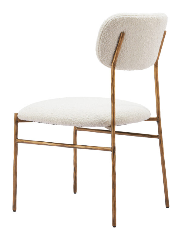 Sydhavnen Dining Chair Cream & Gold 110276 - Image 8