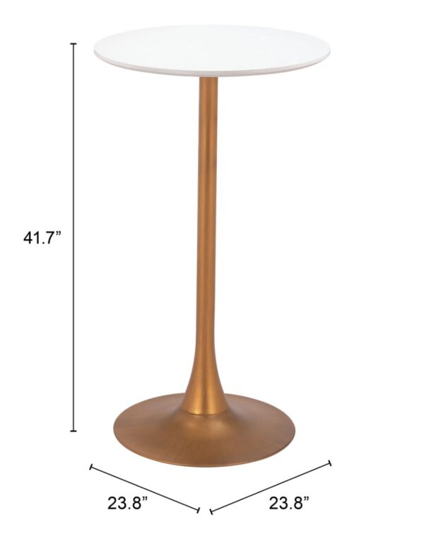 Auray Bar Table White & Gold 109829 - Image 7
