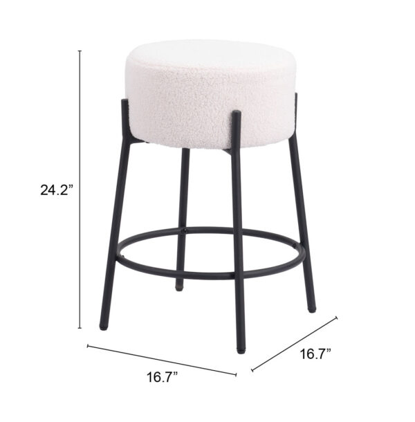 Blanche Counter Stool Ivory 109741 (set of 2) - Image 7